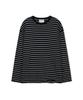 Mattengkim Stripe Damaged Loose Pullover In Black