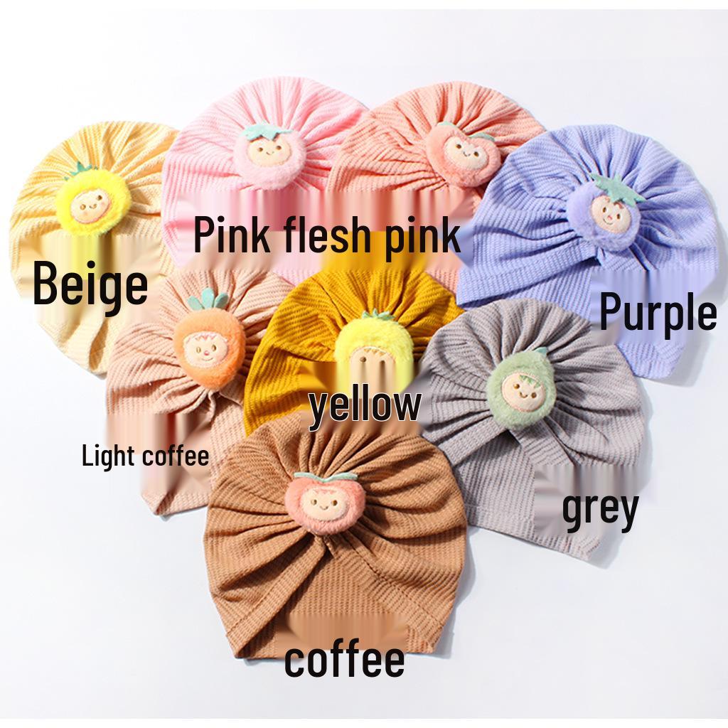 

Cozy Cartoon Fruit Baby Hat - Autumn/Winter Infant Fontanelle Protection