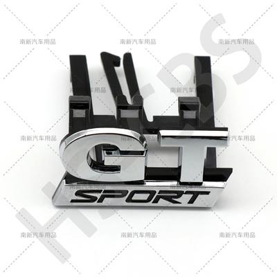 ABS GT Sport Emblem  Car Front Hood Grille Badge Stickers Decals for Golf GTI MK5 MK6 Sagitar Magotan Polo GT SPORT Grill