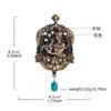Vintage court style alloy brooch medieval vintage heavy industry old princess corsage pin jewelry