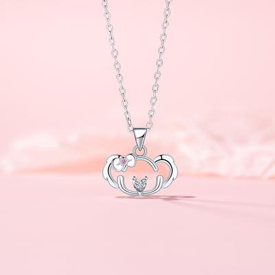 Koala Necklace Female Niche Ins Cute Koala Bear Pendant Stainless Steel Collarbone Chain