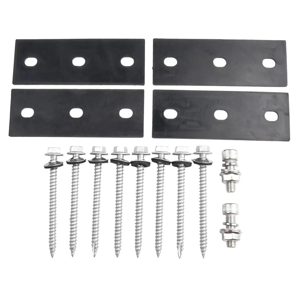 Brand New Short Brackets Photovoltaic Support Adjustable Aluminum Alloy End Clamp Kit Silver Solar Panel Bracket