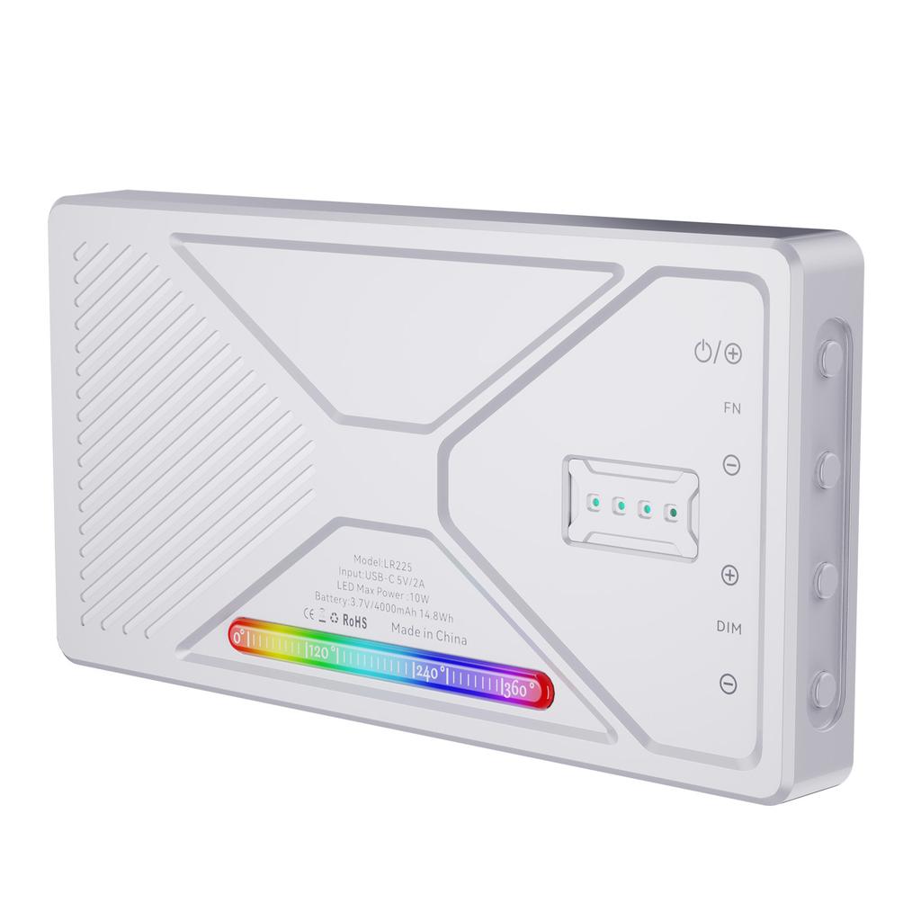 RGB LED Video Light Portable LED Camera Light Panel 225 LED Beads Full Color CRI 95+ 4000mAh Rechargeable Photography