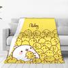 M-Molangs with Piupiu Flannel Throw Blankets  Blankets for Bed Car Warm Bedspread,