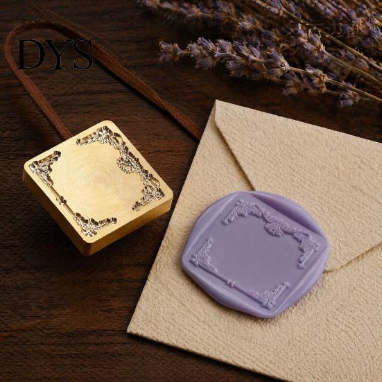 Custom Stamp Head Minimalist Frame Wax Seal Head, Solid Brass Engraved Sealing Retro Replacement Heads for Envelope Gift Packaging Journal Card