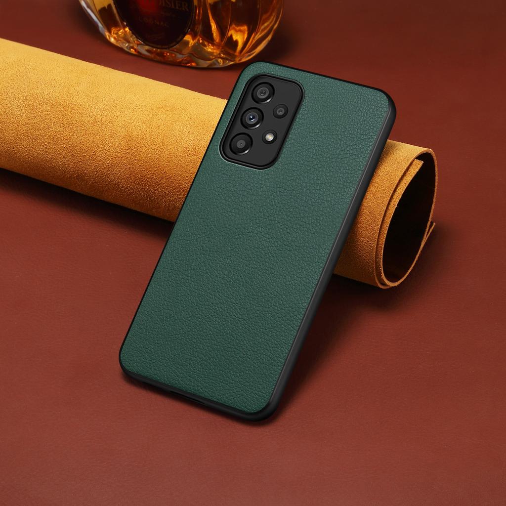 For Samsung Galaxy A53 5G Case PU Leather Calf Texture Protection Shell Back Cover