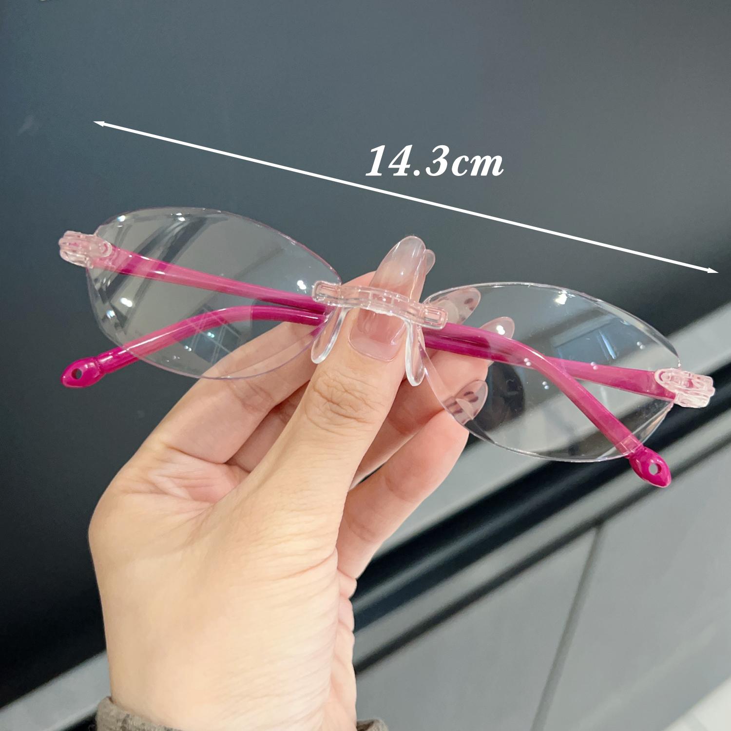 

Y2k Narrow-frame Glasses Square Rimless Anti-Blue Light Glasse Women Men Fashion Computer Reading Eyewear Ultra Light Eyeglasses