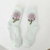 Japanese Women Girl Cute Coral Fleece Slipper Socks 3D Plush Flower Thicken Warm Thermal Fuzzy Floor Sleeping Socks
