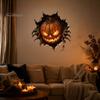 Seasonal Glass Door Stickers Halloween Break-in 3D Wall Decals, Spooky Breaking Through Walls Sticker, Illusion Indoor Outdoor Party Supplies