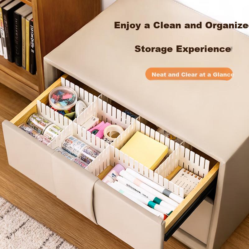 Vijian Plastic Drawer Divider Board Partition for Free Combination Underwear and Socks Storage Box Organizer Inserts