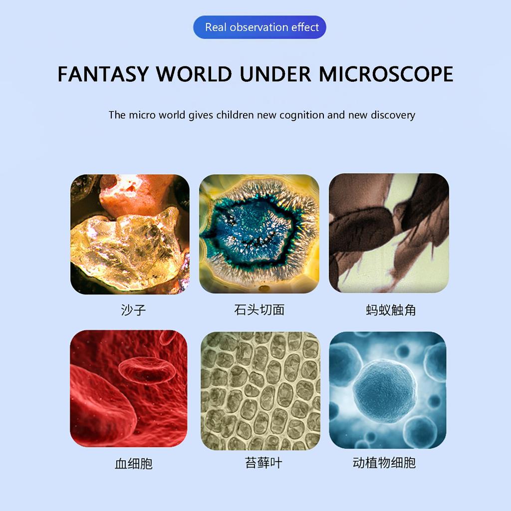 Portable Handheld Children's Microscope Toy with Optical Lens for Educational Science Exploration and Outdoor Observation Tool for Kids