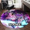 Customizable K-KPop Demon Hunters34 Round Non-Slip Carpet - Ideal for Garden, Picnic, Office, Perfect for Decoration, Suitable For All Seasons