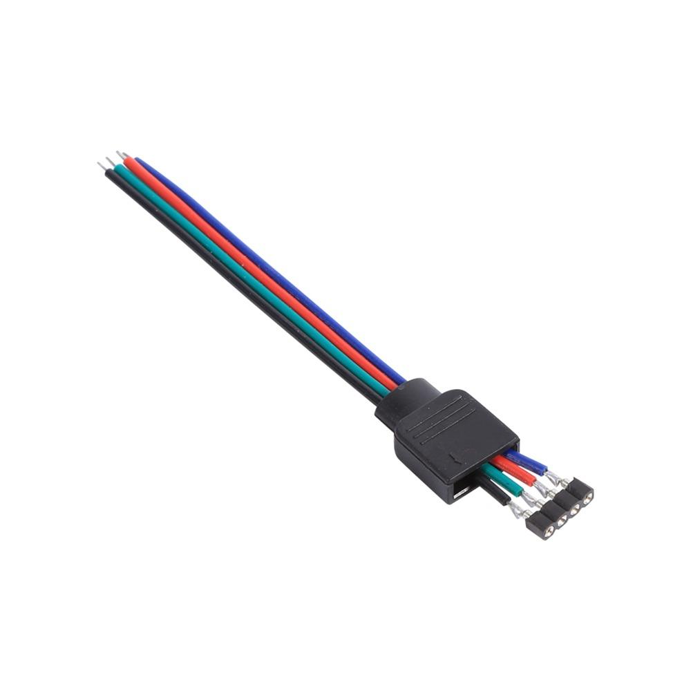 10Pcs 4Pin Connector Cable Male Connector Female Connector LED Strip Connector 10cm/3.94inch Wire Cable Connector RGB LED Strip