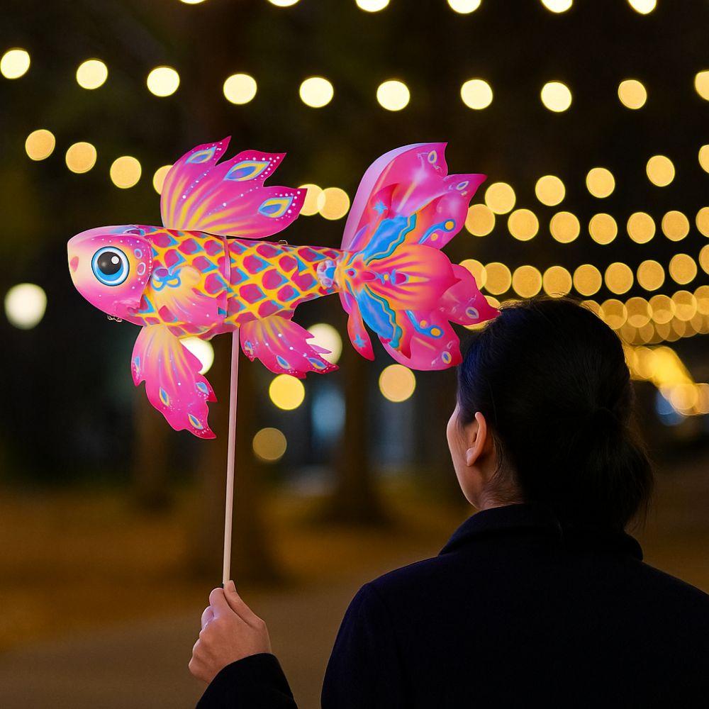 Ancient Style Mid-Autumn Festival Lantern Luminous Goldfish Light Festival Decoration