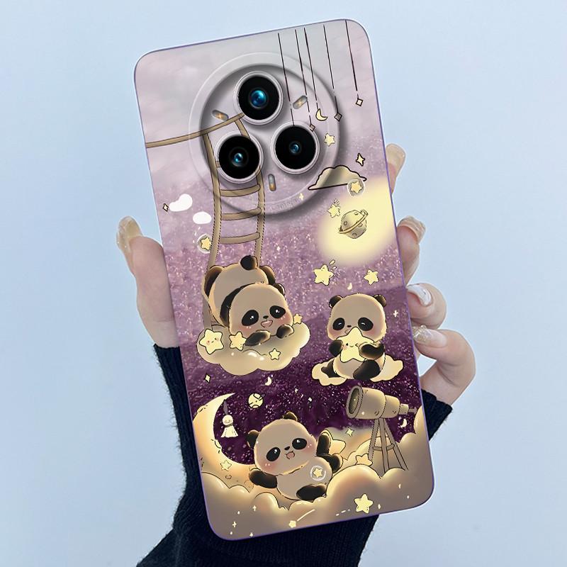 Case For Realme 14 Pro Plus Pro+ 5G 2025 Cute Panda Sweet Girls Silicone Soft Back Cover Ultrathin Scratch Protective Casing