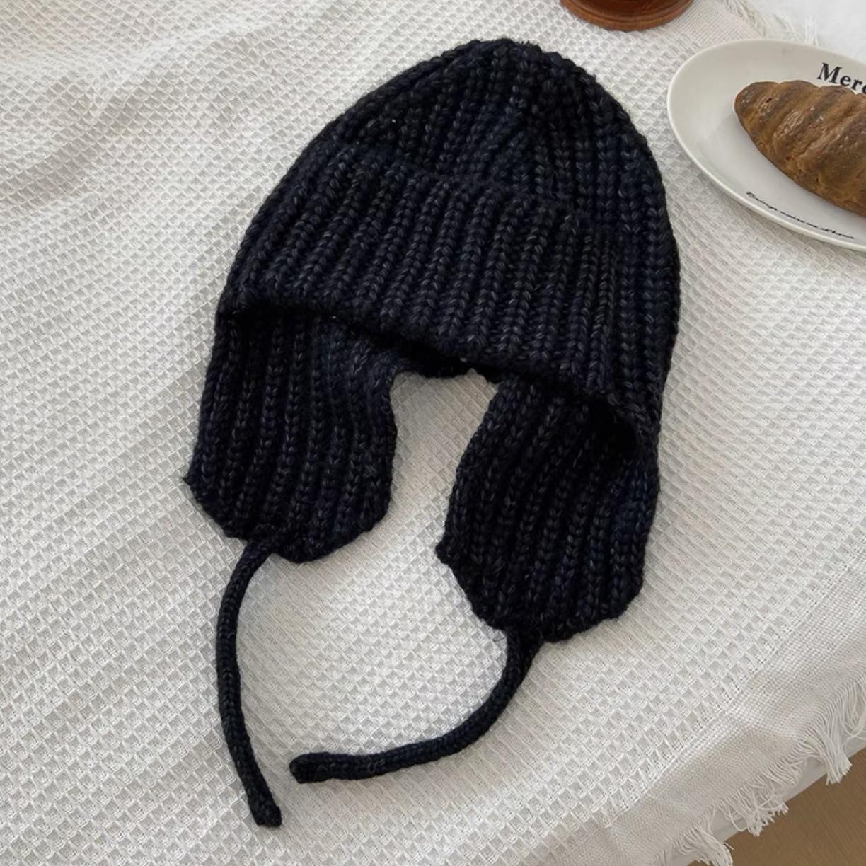 2024 Корейские вязаные наушники и зимняя шапка Lei Feng — теплые, простые модели One Size