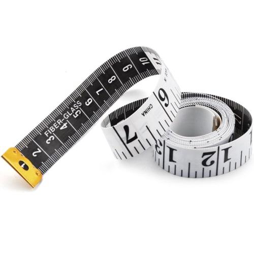 Utoolmart Flexible Curved Tape Measure, Tailor's Tape Measure, 3-Pack, 2m, Chest Circumference, Fabric, Waist Measure, with Snaps, Double-Sided Gradua