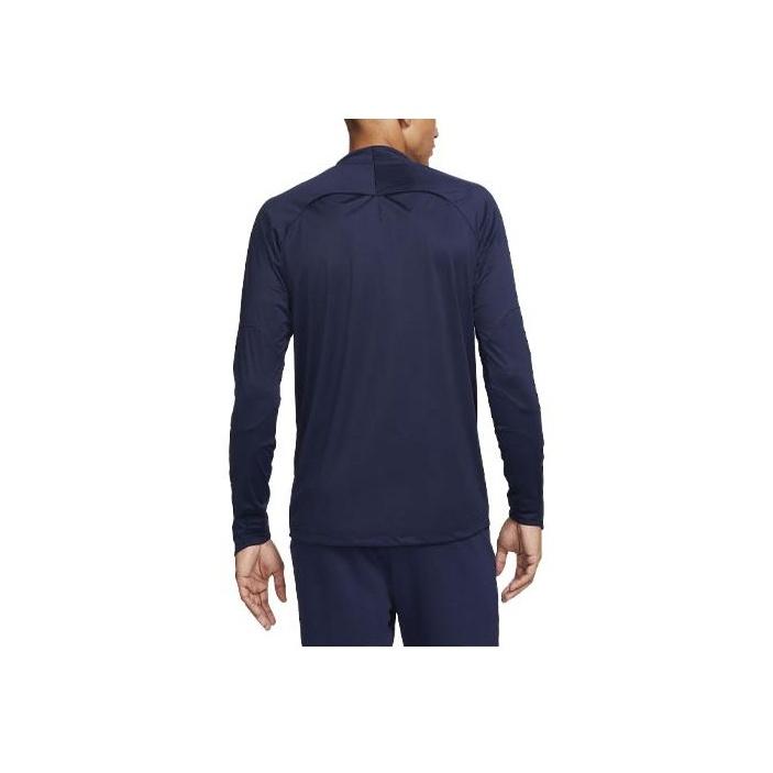 Nike Paris Saint-Germain Strike Winter Warrior Logo Printed Training Long Sleeve Football Shirt Men Tops Navy-Blue DX2863-499