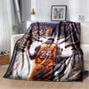 Basketball Player Print Blanket, Adult Home Bedroom Blanket, Portable Outdoor Blanket, Soft and Warm Flannel, Customizable.