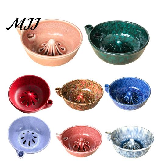 All In One Washing And Draining Bowl Ceramic Berry Swirl Bowl, Self Spinning Fruit Vegetable Cleaner with Healthy Kitchen Essentials for Produce