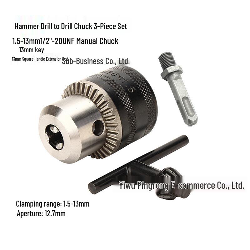 Hammer Drill Accessories: Impact Drill Wrench Converter, Hand Drill Chuck Adapter, Square/Round Shank Rod