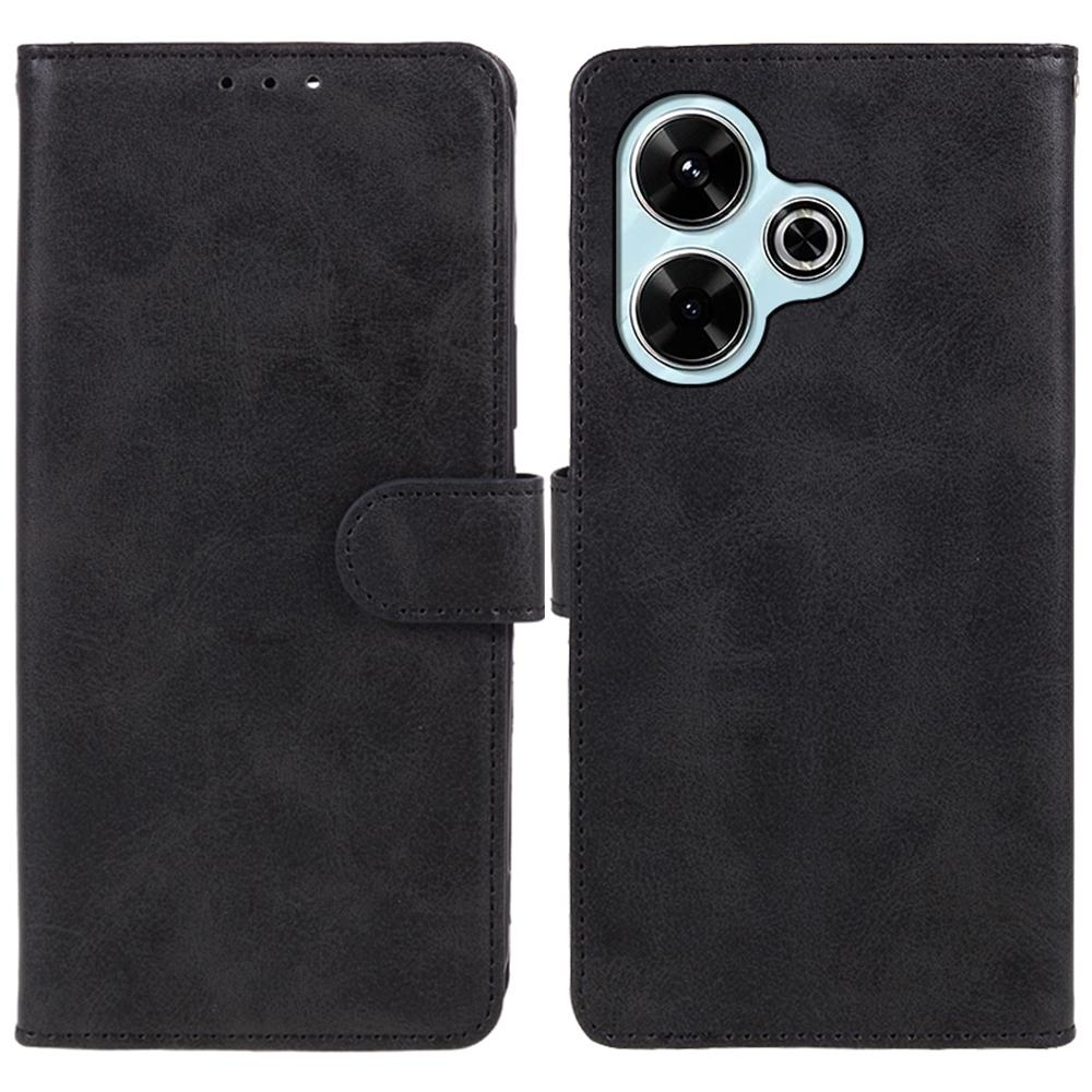 For Xiaomi Poco M6 Plus 5G/Redmi 13 5G/4G/Note 13R 5G Case PU Leather Wallet Protective Phone Cover Calf Texture