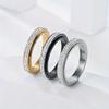 1PC Niche Design, Rotatable, Simple, Versatile, Stylish Titanium Steel Ring