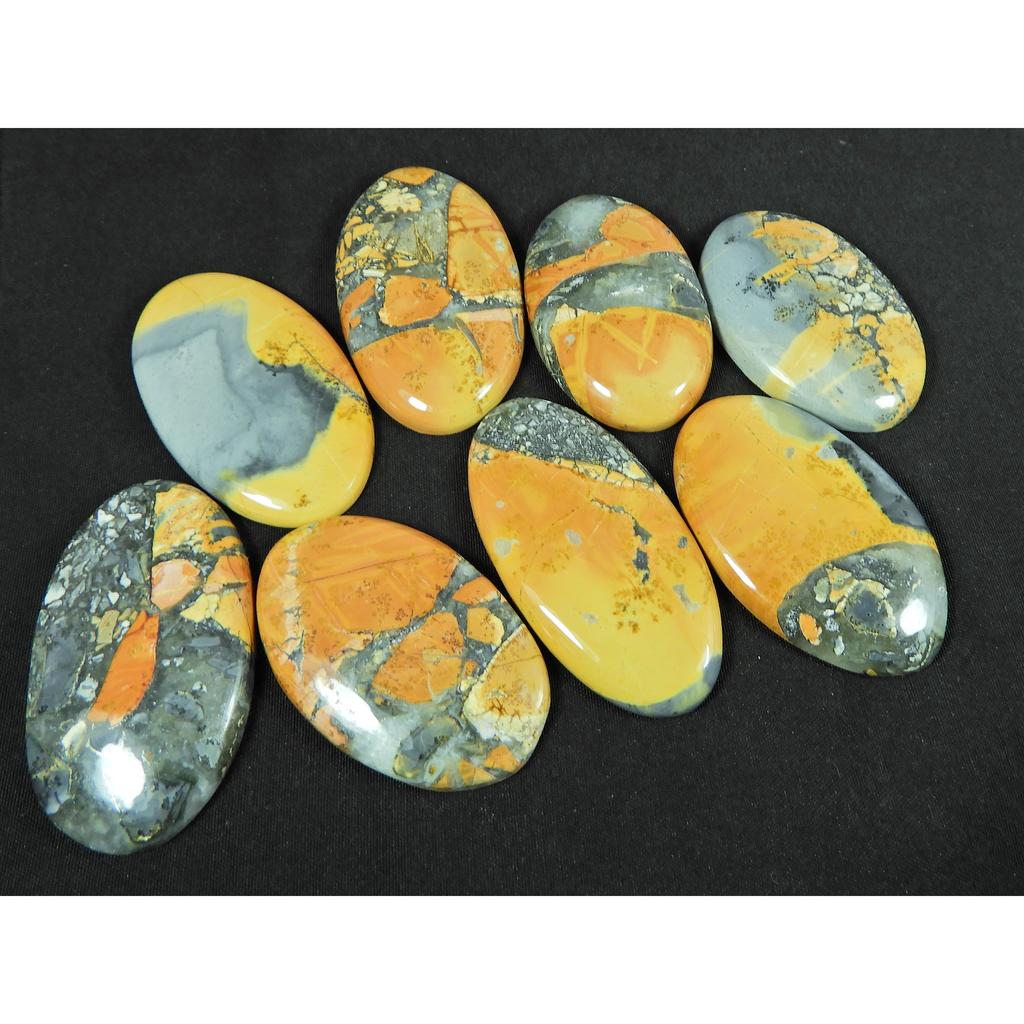 42-47MM Natural Malingano Jasper Oval Cabochon Gemstone 8Pcs Lot 464Cts SY-359