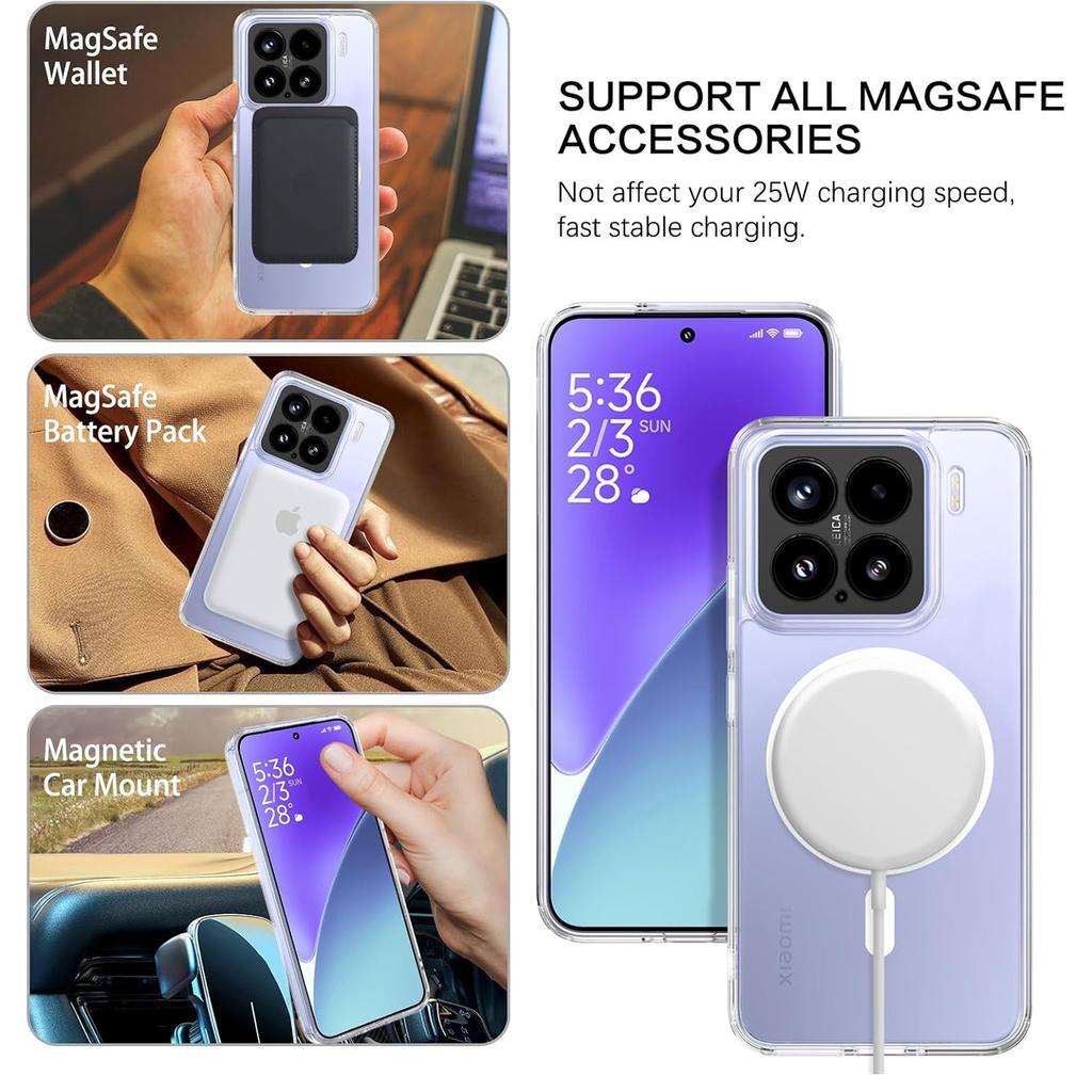 For  Magnetic Wireless Charging Case For Xiaomi 1 Pro Xiaomi1 Pro G Clear Shockproof Back Cover