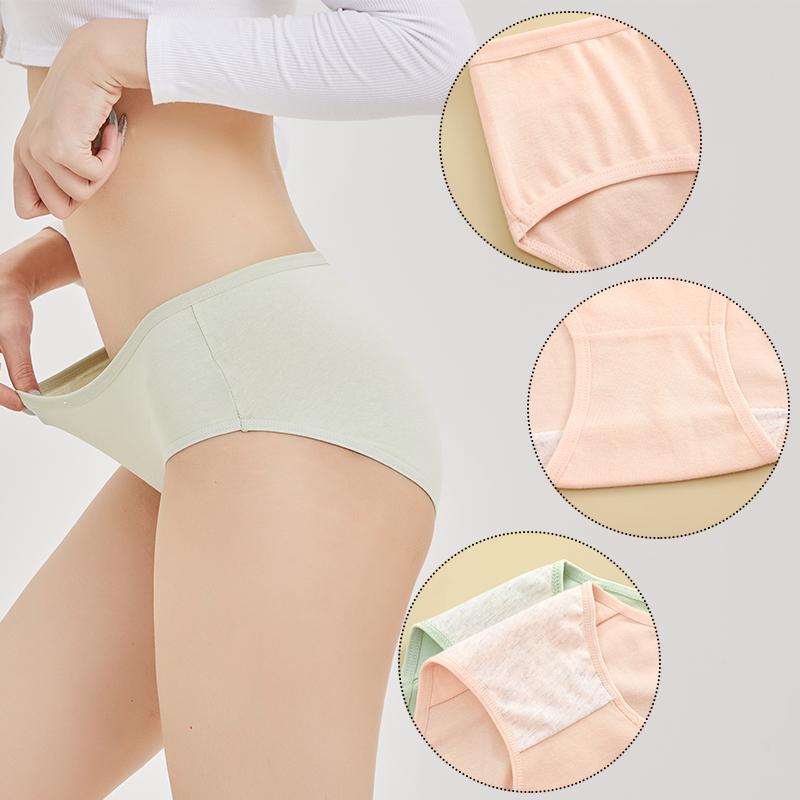 FINETOO 3stk bomullsundertøy for kvinner Truse Søte sexy truser Dame Sømløse underbukser Truse Intimates Dame Undertøy M-XL