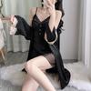 2025 Women's Summer Ice Silk Lace Camisole Pajamas - Breathable, Sexy, French-Style Nightdress for Home