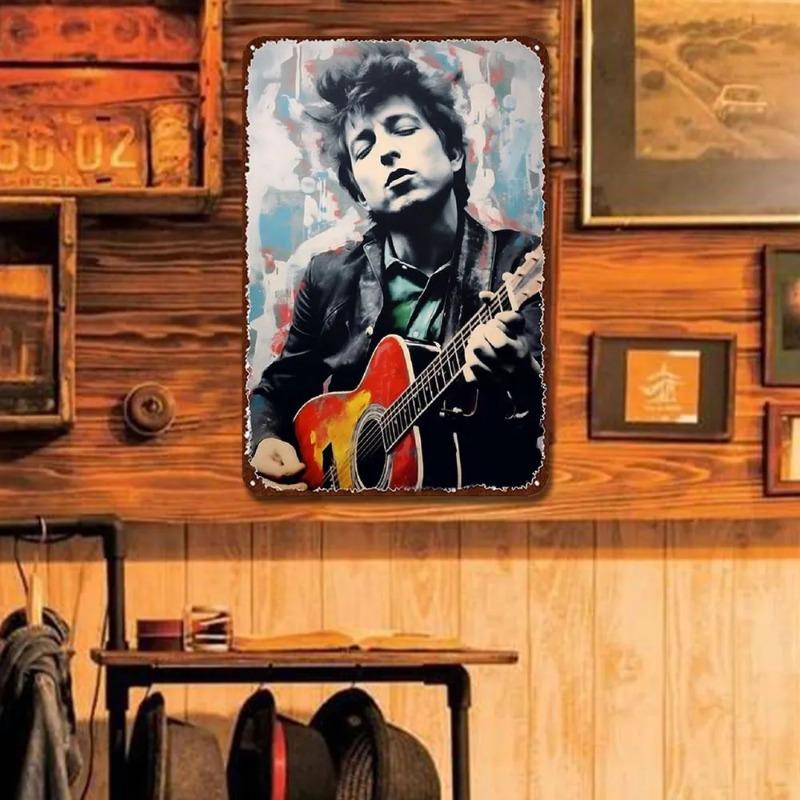 Vintage Metal Music Plaque, Retro Wall Art Decor for Bar Home