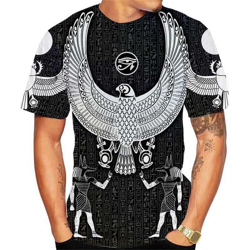

Древний Гор, египетский бог, глаз Египта, фараон, Анубис, футболка с 3D принтом, летние мужские/женские уличные футболки с короткими рукавами XXL