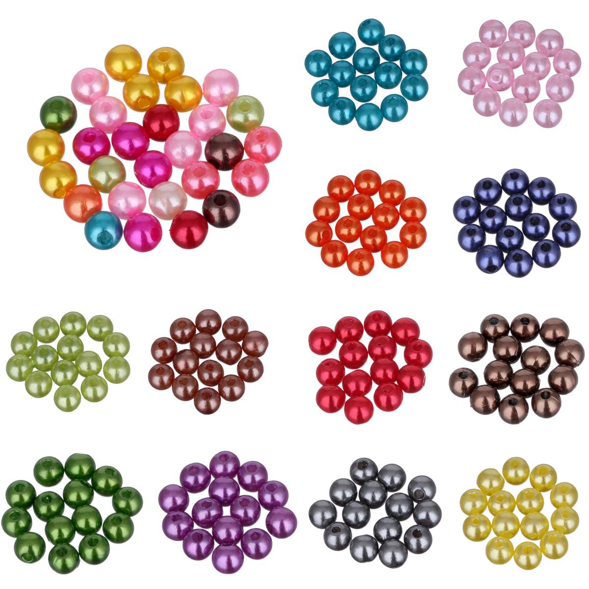 

6 мм искусственный жемчуг акриловые бусины свободные прокладки круглые бусины ожерелье браслет кулон серьги изготовление ювелирных изделий