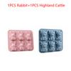 Silicone Easter Casting Moulds Soft Elasticity Silicone Easter Plaster Mould 6 Cavities for Handmade Wax Soap Craft Home Decor