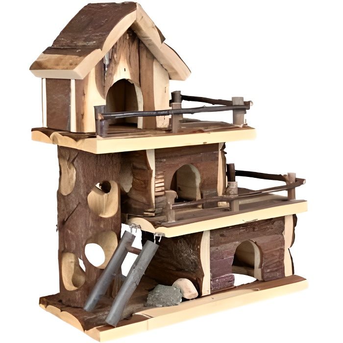 Habitat Pour Rongeurs - Trixie - Maison Tammo - 3 Étages - Tunnel Et Échelle - Nettoyage Facile