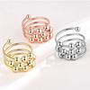 2024 Fashion Beads Anxiety Ring Fidget Spinner Rings Korea Crystal Butterfly Flower Star Moon Ring Anti Stress Jewelry Gift