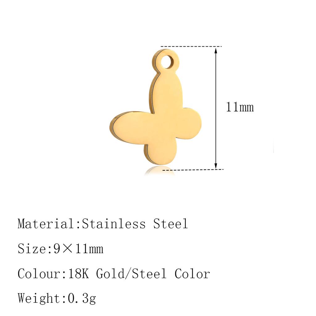 5PCS Mini Star Moon Charms For Making Necklace Bracelet Pendants Findings stainless steel Flower Love Charm DIY Handmade Jewelry