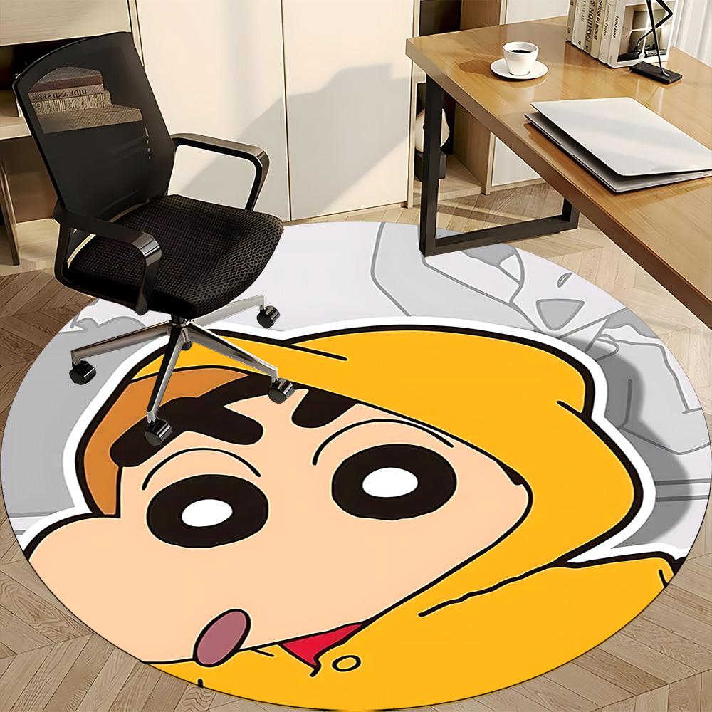 1pc Crayon Shin-chan Office Round Area Rug, Under Office Chairs Bedroom Living Room Home Decor a1022138