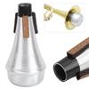 Trumpet Mute Straight Beginner Practice Silencer Universal Aluminum Alloy M25 Silver S