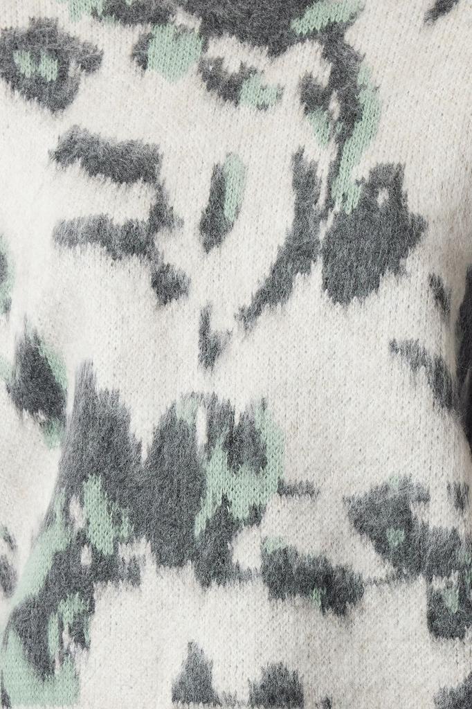 Women's Fashionable Stylish Sweater Stone Soft Textured Crew Neck Knitwear Sweater