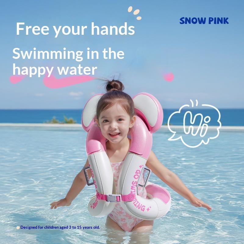 Inflatable Kids Underarm Swim Ring Safety Float Belt Hand Free Swimming Training Floats For Children Pool Beach Water Sports