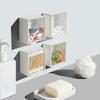 Japanese Waterproof Wall-Mounted Flip-Top Organizer for Bathroom Essentials