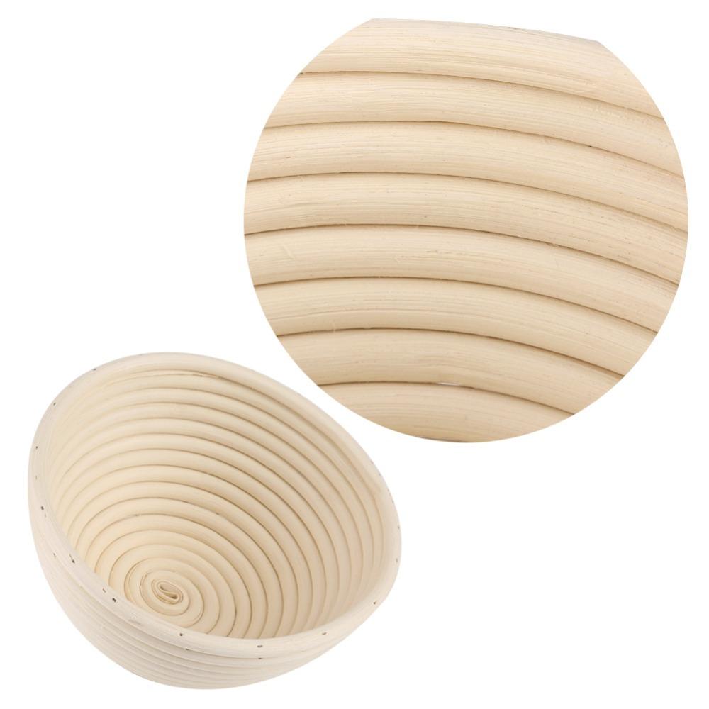 Washable Baking Bowl Round Deep Bowl Thickened Bread Container Cane Splint Breathable Hollow Dough Rising Bowl Kitchen