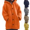 Kapuzenpullover, einfarbig, Taschen, warm, einreihig, mittellang, Strickjacke, Streetwear
