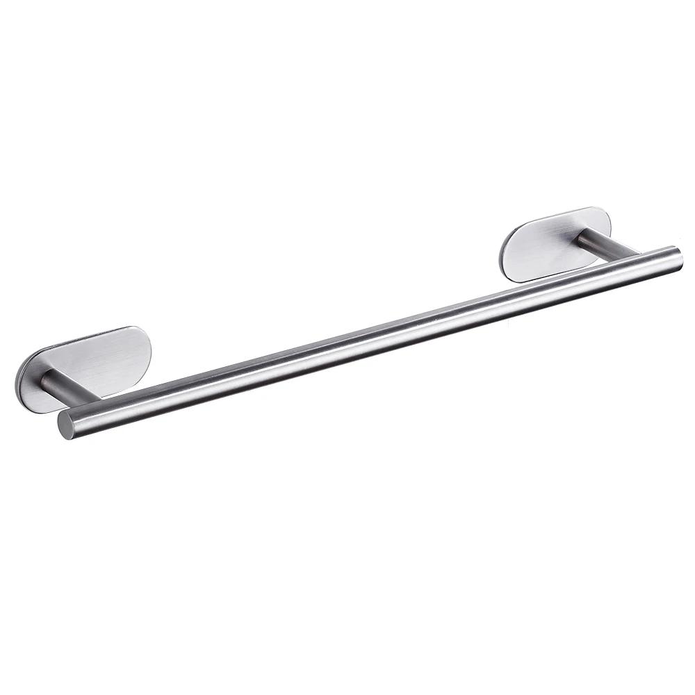 Suport pentru prosoape de baie din oțel inoxidabil de 50 cm, fără găurire, autoadeziv, pentru prosoape, montat pe perete, Suport pentru raft pentru haine, Suport pentru baie pentru acasă