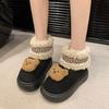 Fashion and comfortable snow boots women's seasonal non-slip velvet warm short boots children