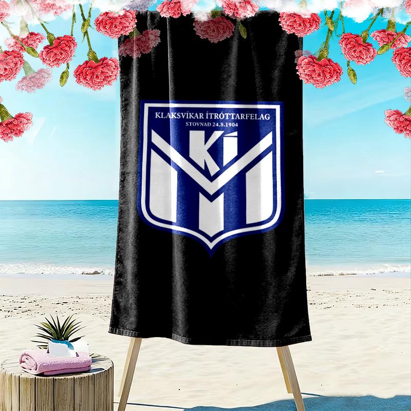 KI Klaksvik 2D Flat Print Beach Towel, Large Soft Quick Dry Towel for Beach Camping Swimming