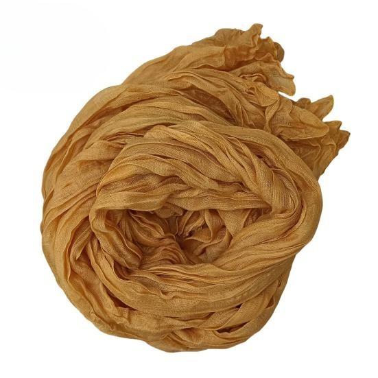 Women Scarf Solid Color Pleated Long Scarf Retro Autumn Winter Warm Long Scarf Soft Vintage Inspired Scarf