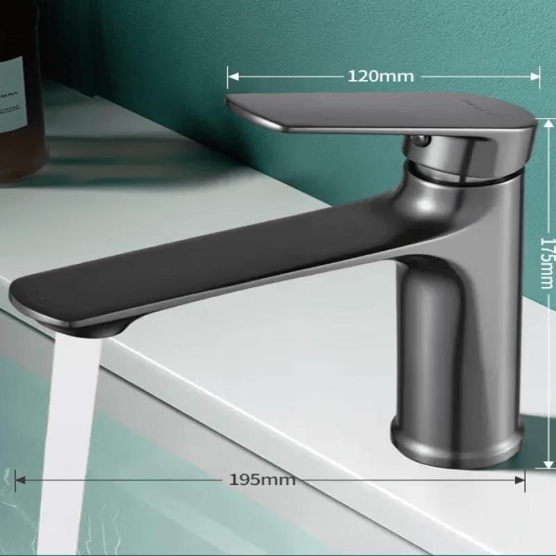 TLXT Gunmetal Gray Bathroom Basin Faucet